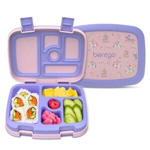 Bentgo Kids Carousel Unicorns Leak-Proof Children's Lunch Box Pink Purple NWT